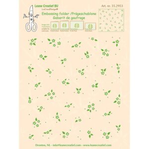 Leane Creatief Embossing Folder – Little Flowers Background