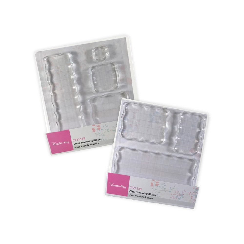 Crafts Too Clear Stamping Blocks Small, Medium & Large set