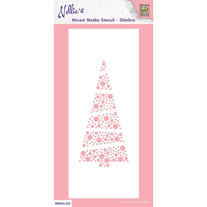 Nellie's Choice Stencil Slimline Size - Xmas Tree