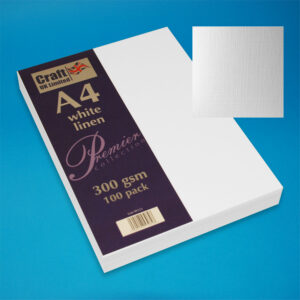 A4 White Linen 300gsm 100 Sheets