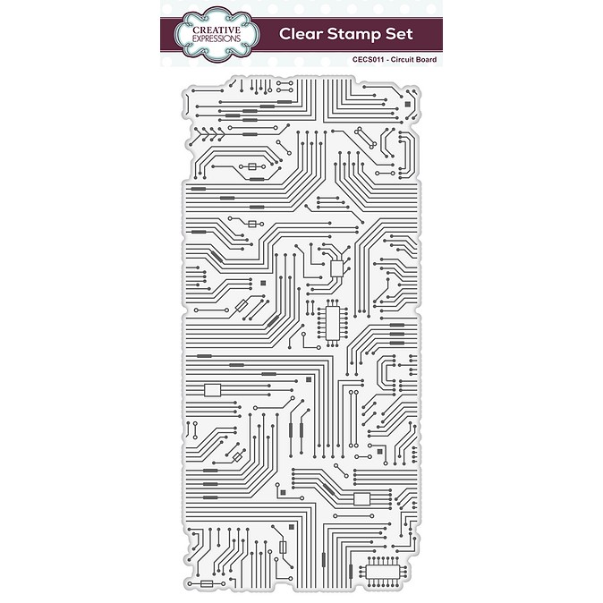 Creative Expressions Circuit Board DL Clear Stamp