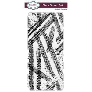 Creative Expressions Tire Tracks DL Clear Stamp