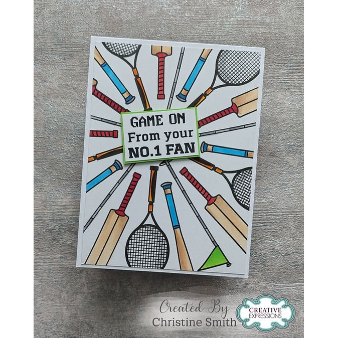 Creative Expressions Sports Sentiments A6 Clear Stamp Set