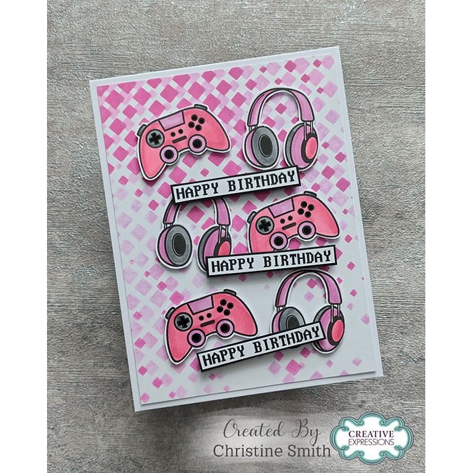 Creative Expressions Game Over Sentiments A6 Clear Stamp Set