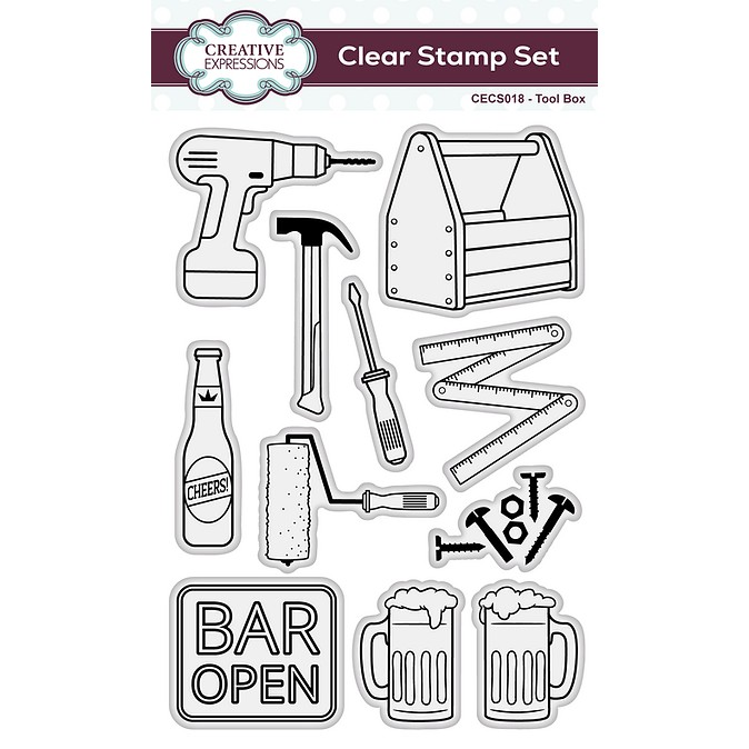 Creative Expressions Tool Box A6 Clear Stamp Set
