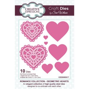 Sue Wilson - Geometric Hearts Craft Die