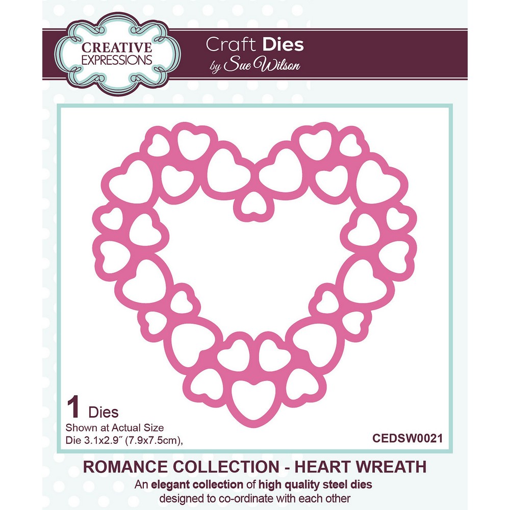 Sue Wilson - Heart Wreath Craft Die
