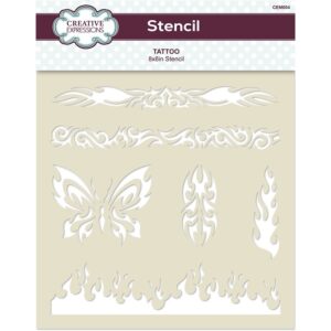 Creative Expressions Tattoo 8x8" Stencil