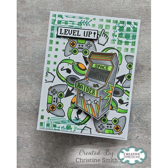 Creative Expressions Glitch 8x8 Stencil - Image 4