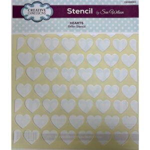 Sue Wilson - Hearts 8x8" Stencil