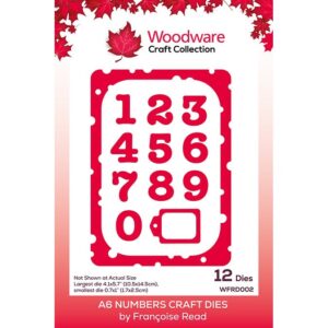Woodware A6 Numbers Craft Dies