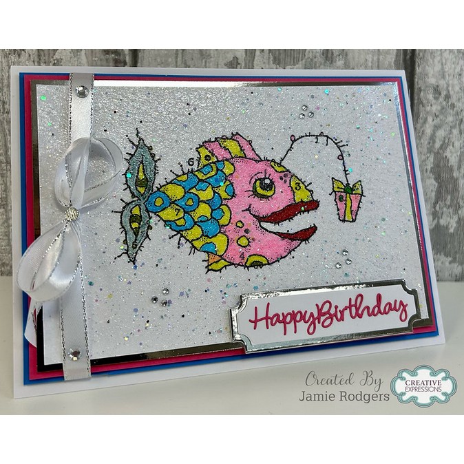 Woodware Birthday Fishes A6 Clear Stamp Set