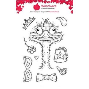 Woodware Crazy Bird A6 Clear Stamp Set