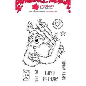 Woodware Party Animal A6 Clear Stamp Set