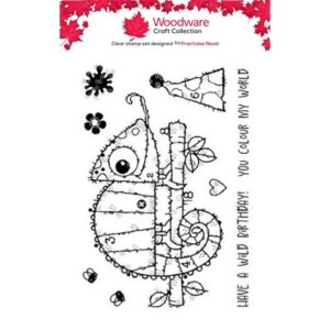 Woodware Carlos Chameleon A6 Clear Stamp