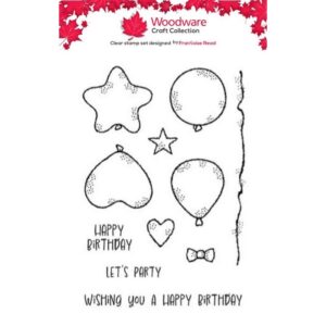 Woodware Party Balloons A6 Clear Stamp Set