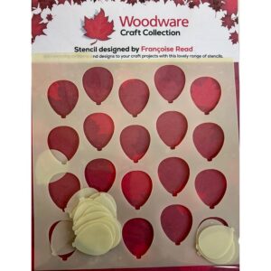 Woodware 6x6" Balloon Backdrop Craft Stencil