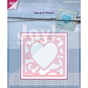 Joy Crafts Cutting & Embossing Stencil - Square with Heart