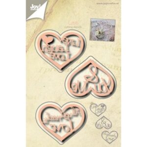 Joy Crafts Cutting Stencil - Love Hearts Text