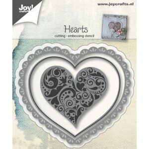 Joy Crafts Cutting & Embossing Stencil - Hearts