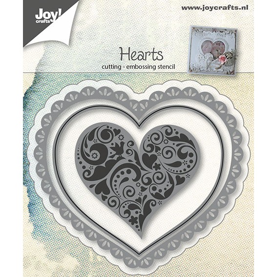 Joy Crafts Cutting & Embossing Stencil - Hearts
