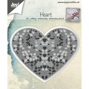 Joy Craft Cutting Embossing & Debossing Stencil - Heart Filled