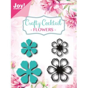 Joy Crafts Crafty Cocktail Cutting Stencil and Stamp - Flower