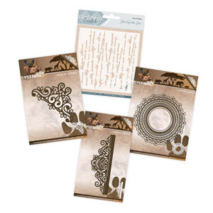 Amy Design Wild Animals African Circle, Border, Corners & Bamboo Stencil set