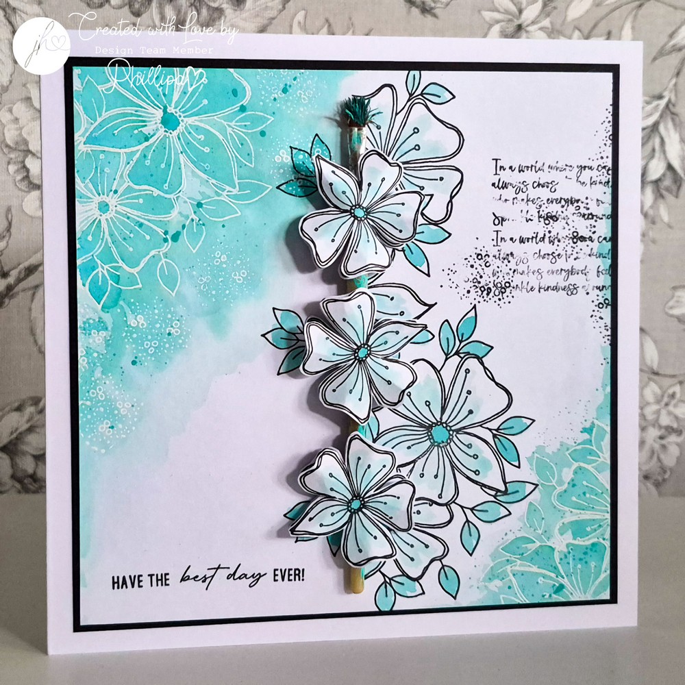 Julie Hickey Fanciful Florals A5 Stamp Set - Image 4