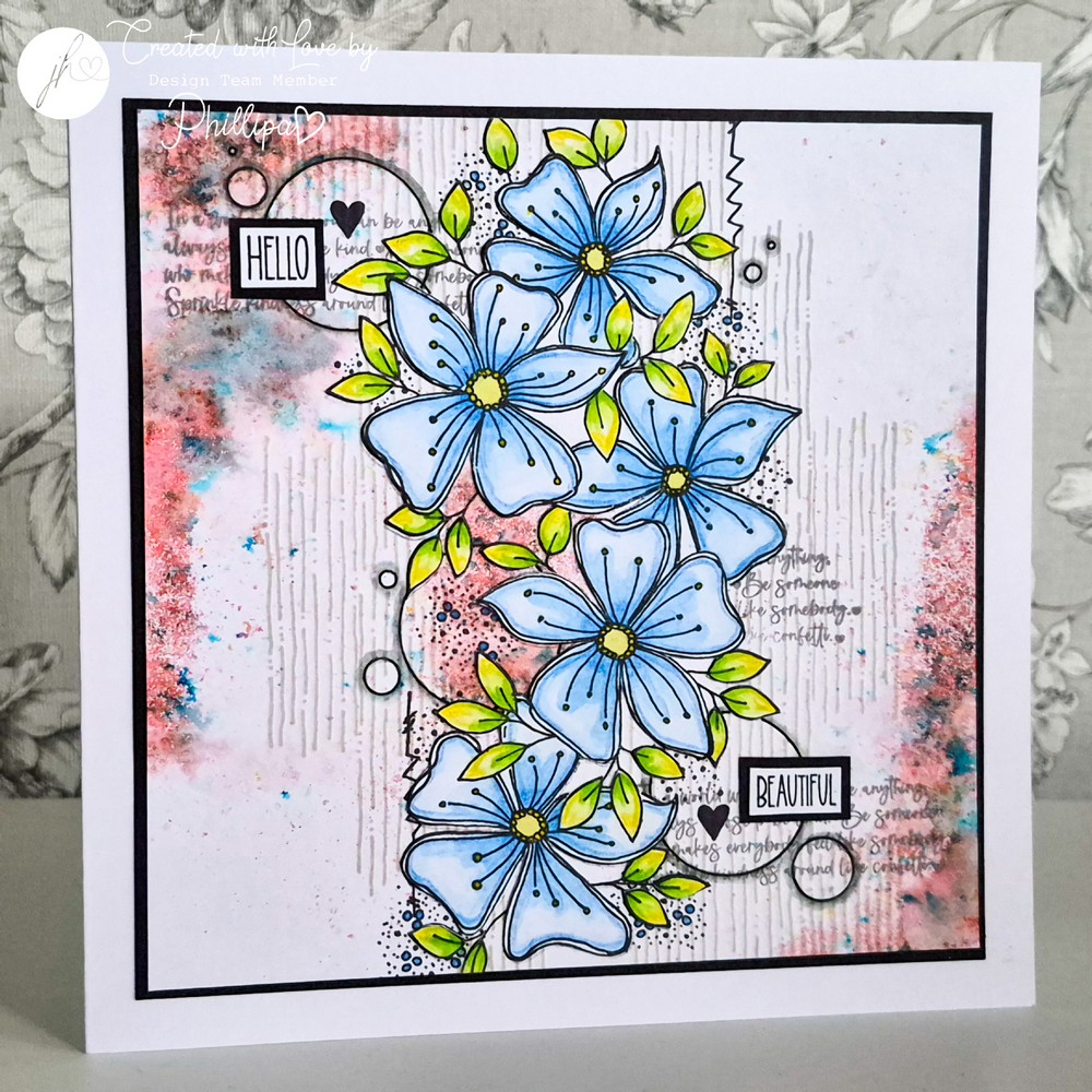 Julie Hickey Fanciful Florals A5 Stamp Set - Image 5