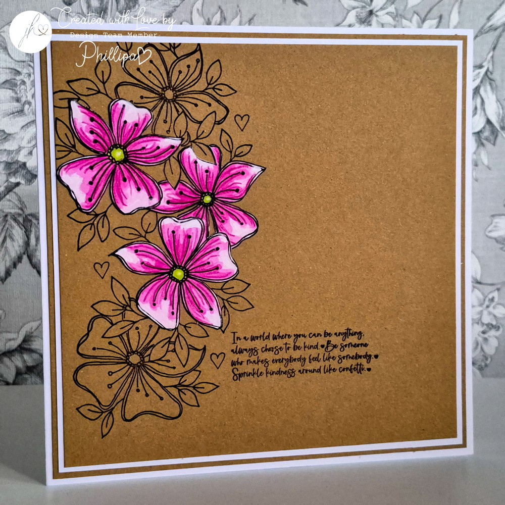Julie Hickey Fanciful Florals A5 Stamp Set - Image 6