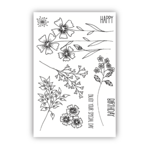 Julie Hickey Nature's Garden #4 A6 Stamp Set