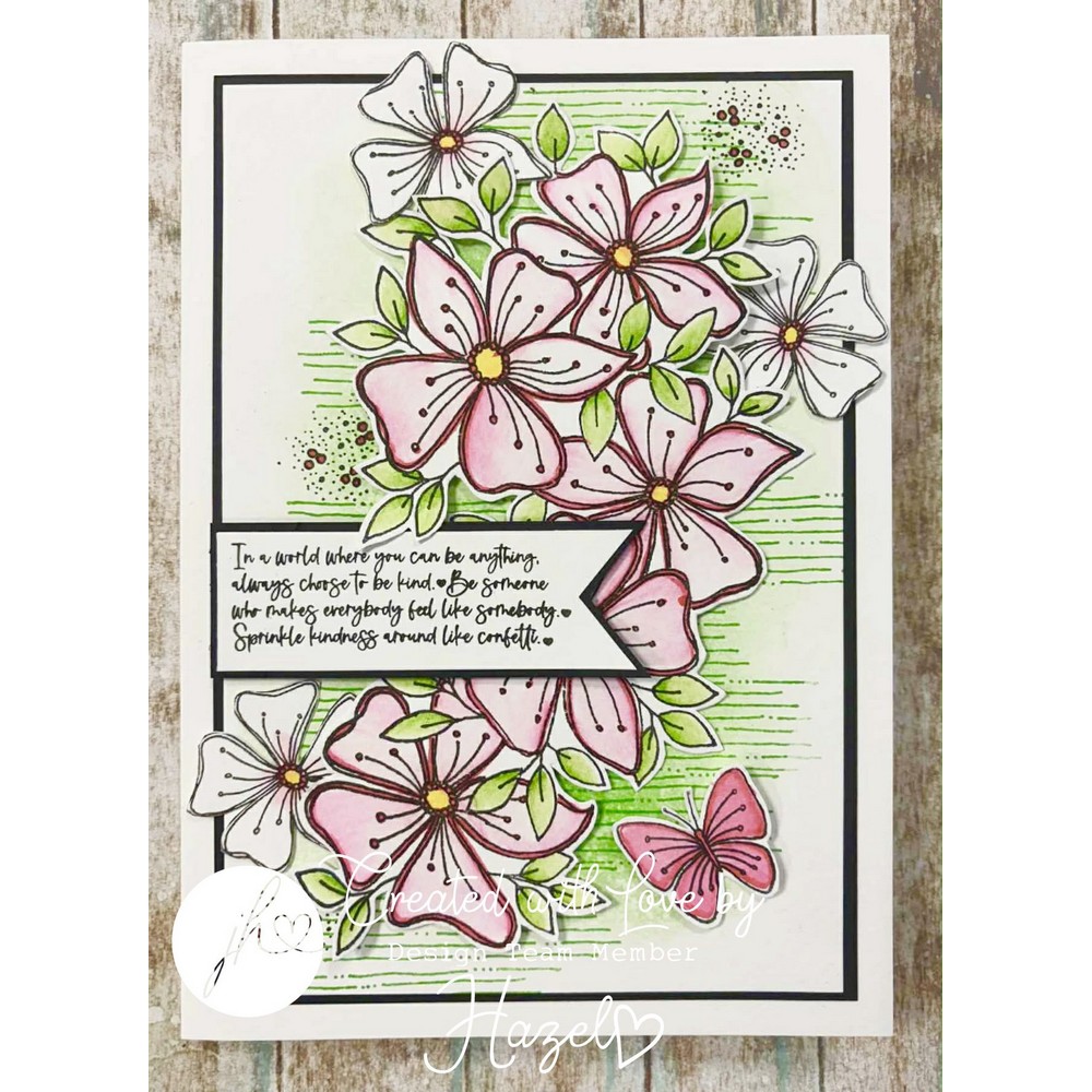 Julie Hickey Fanciful Florals A5 Stamp Set - Image 7