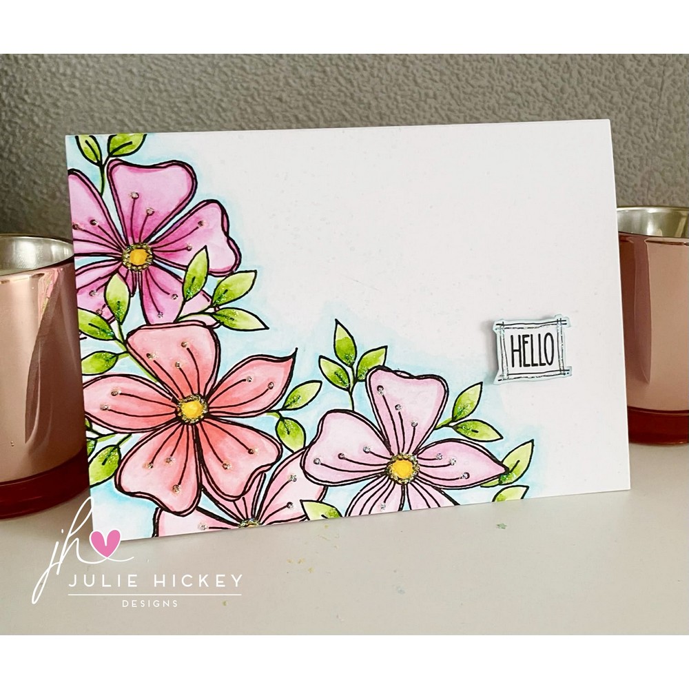 Julie Hickey Fanciful Florals A5 Stamp Set - Image 2