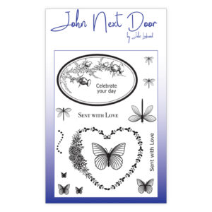 John Next Door Clear Stamp - Butterfly Frames