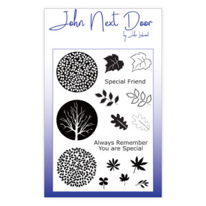 John Next Door Clear Stamp - Circle Leaves
