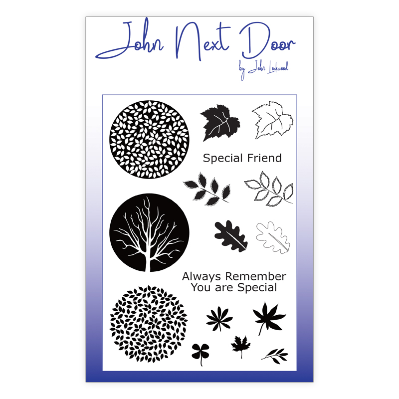 John Next Door Clear Stamp - Circle Leaves
