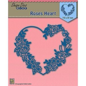 Nellie's Choice Shape Die Blue - Roses Heart