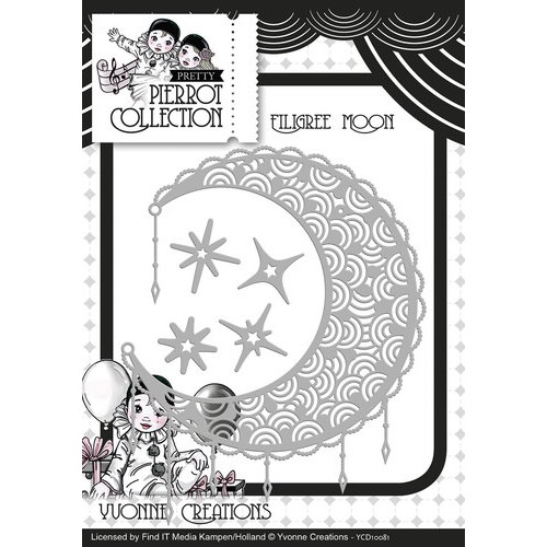 Yvonne Creations Filigree Moon Cutting Die - Pretty Pierrot