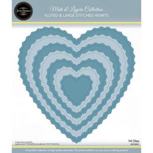 Jamie Rodgers Crafts Fluted & Large Stitched Heart Die Set