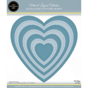 Jamie Rodgers Crafts Deckle Edge & Stitched Hearts Die Set
