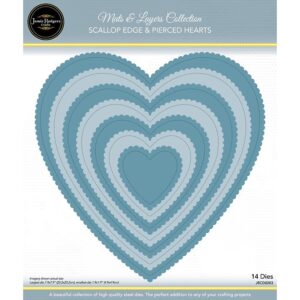 Jamie Rodgers Crafts Scallop Edge & Pierced Hearts Die Set