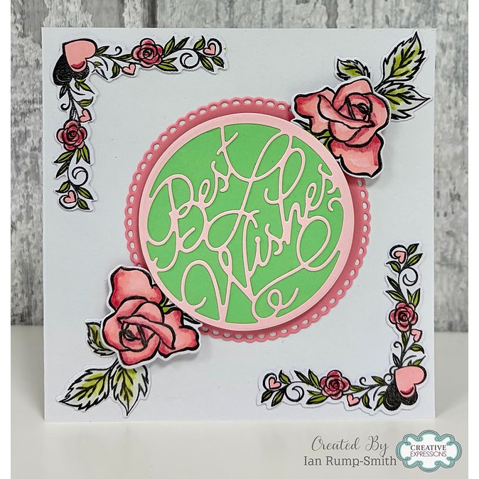 Jamie Rodgers Crafts Best Wishes Circle Die Set