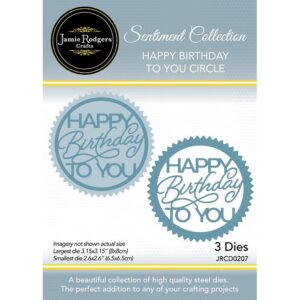Jamie Rodgers Crafts Happy Birthday To You Circle Die Set