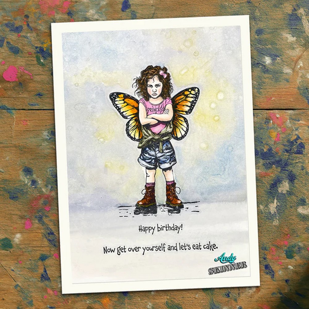 Cosmic Shimmer Princess Attitude Pre Cut Rubber Stamp Set by Andy Skinner