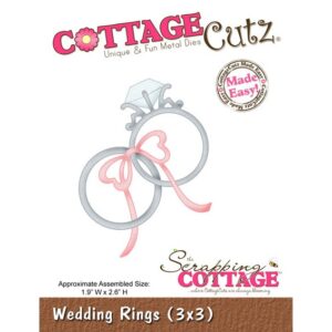 CottageCutz Wedding Rings (3" x 3")
