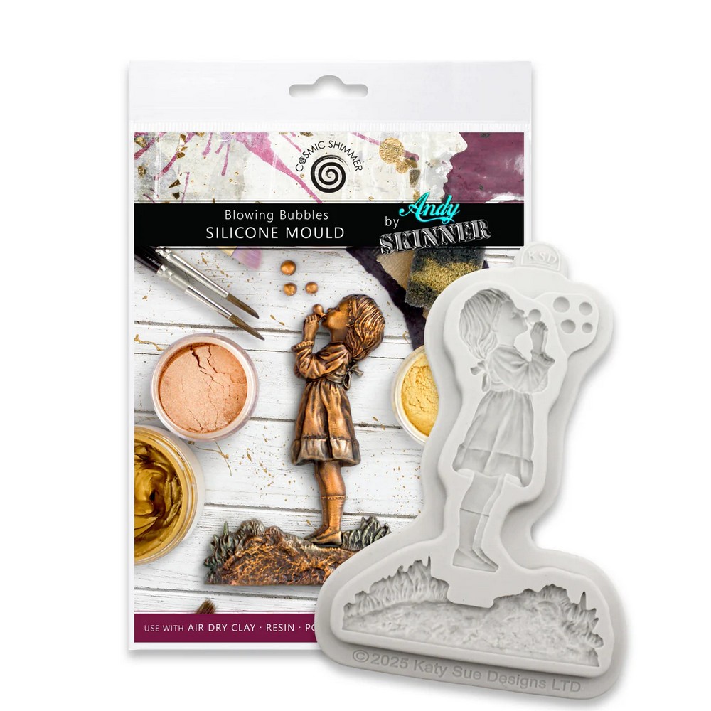 Cosmic Shimmer Blowing Bubbles Silicone Mould by Andy Skinner