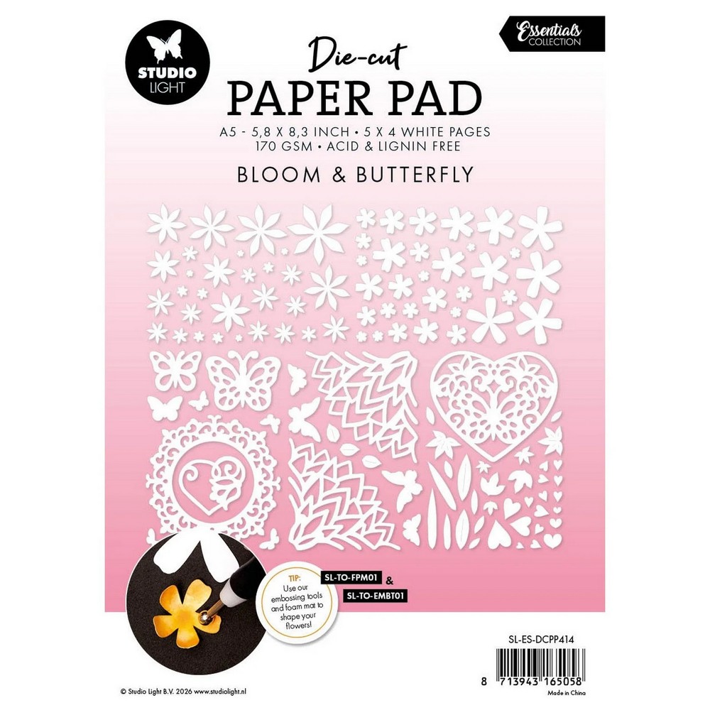 Studio Light Essentials Die-cut Paper Pad Bloom & Butterfly