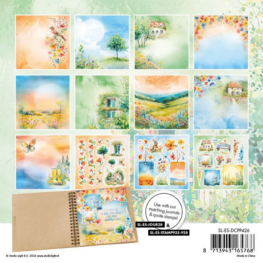 Studio Light Essentials Designer Paper Pad Paper & Elements Summer Meadow