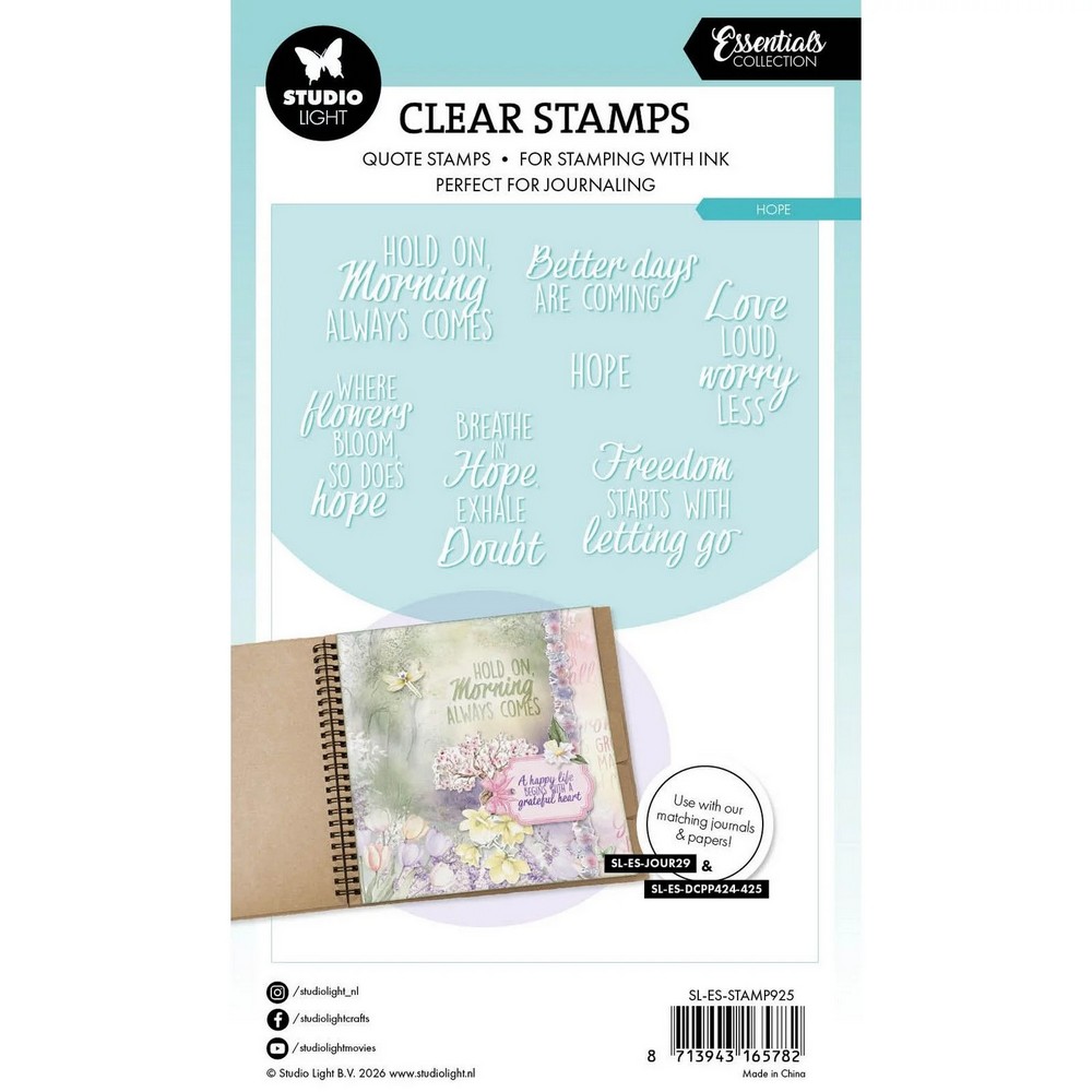 Studio Light Essentials Clear Stamp Quotes Hope